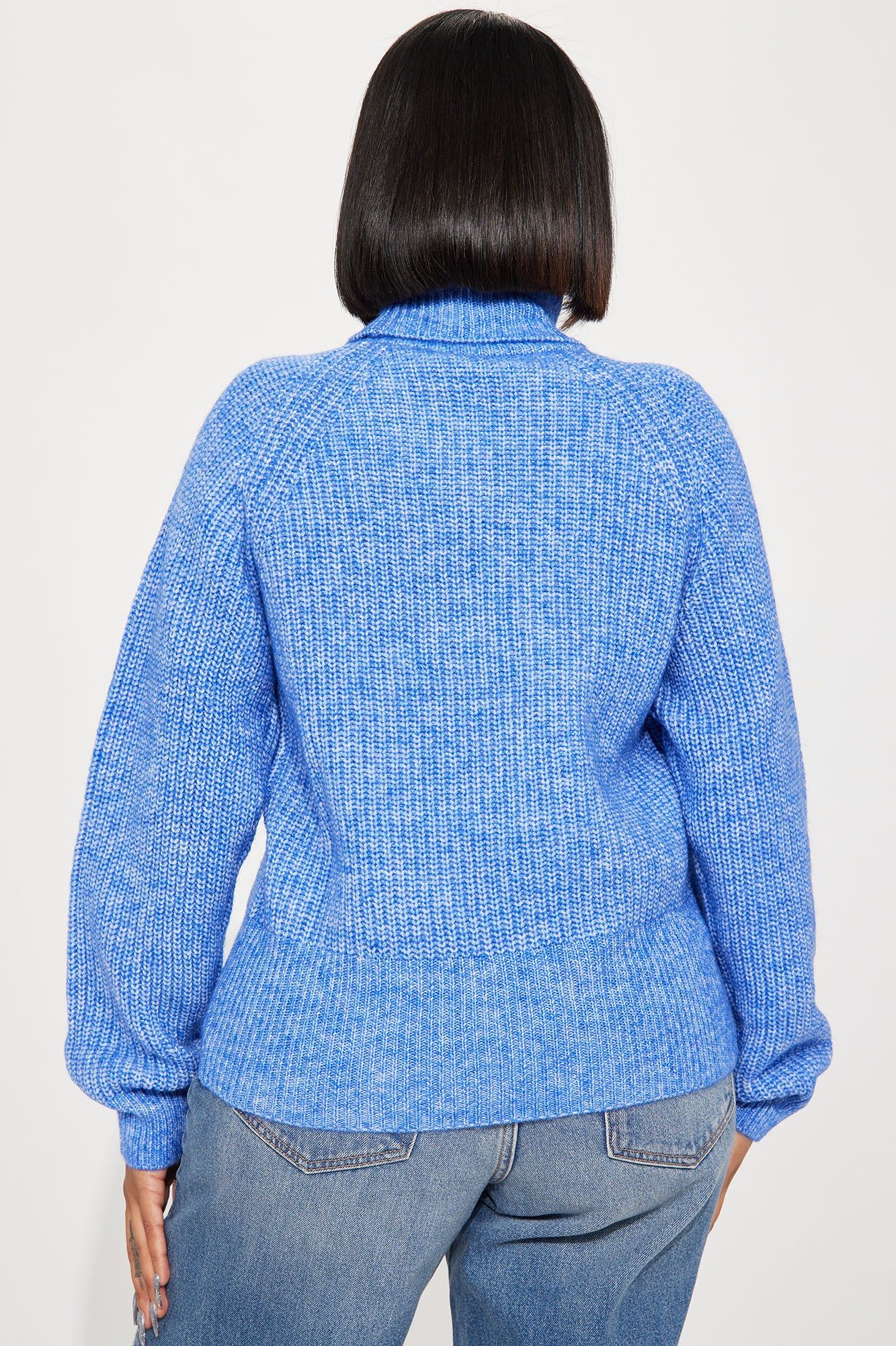 Clover Turtleneck Sweater - Blue sold by Fashion Nova product image thumbnail 3