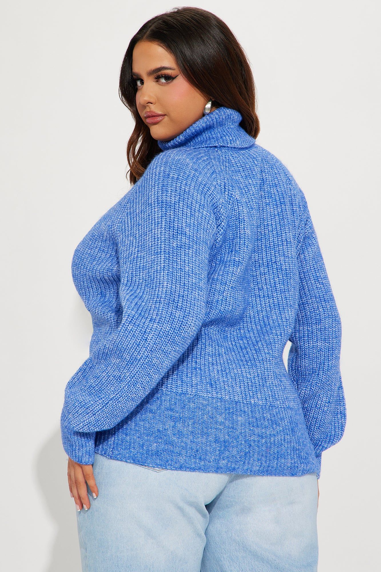 Clover Turtleneck Sweater - Blue sold by Fashion Nova product image thumbnail 6