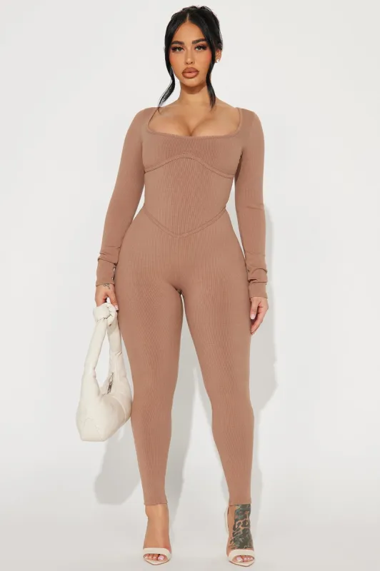 Denae Snatched Jumpsuit - Nude sold by Fashion Nova