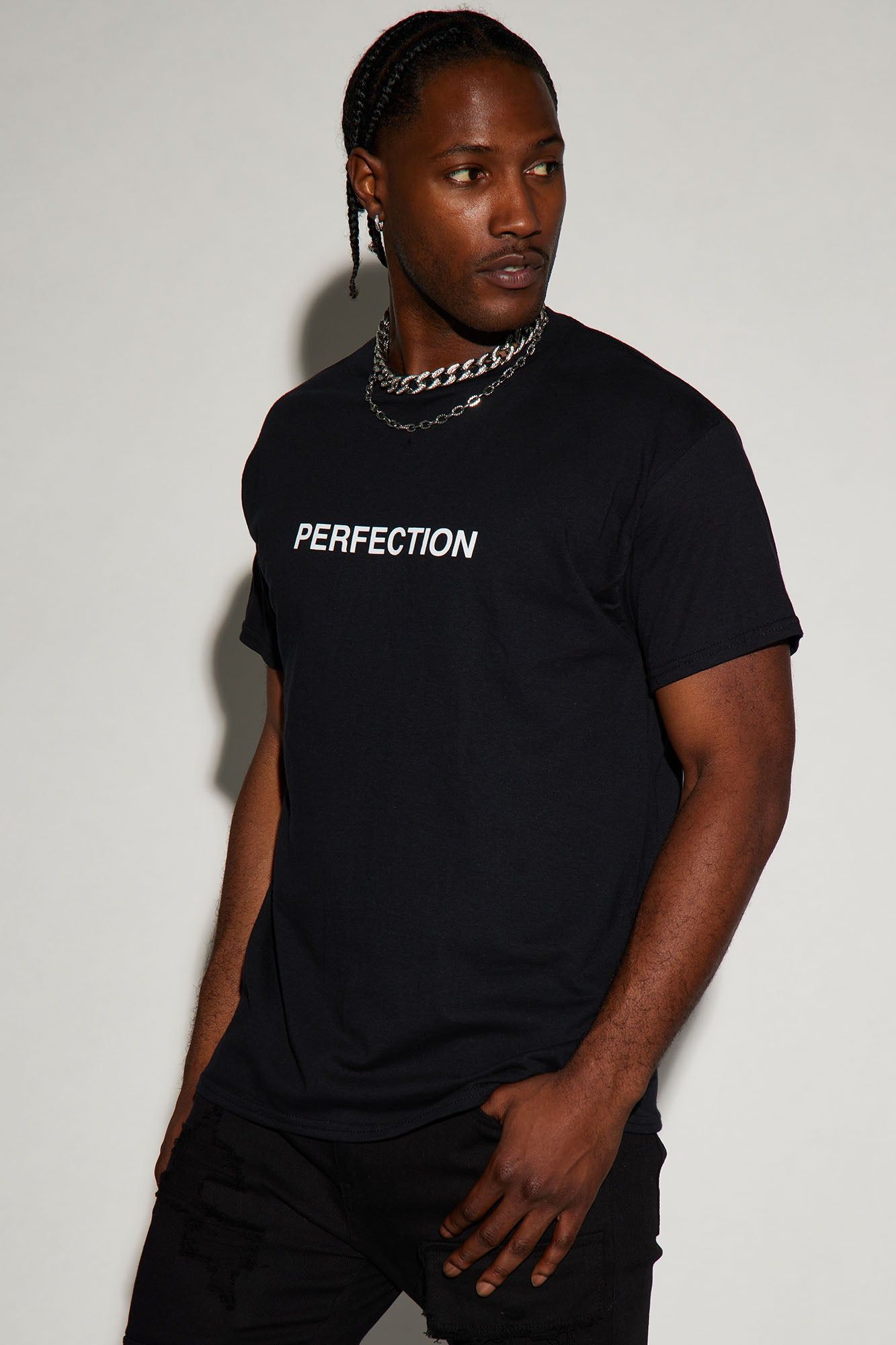 Perfection Short Sleeve Tee - Black sold by Fashion Nova