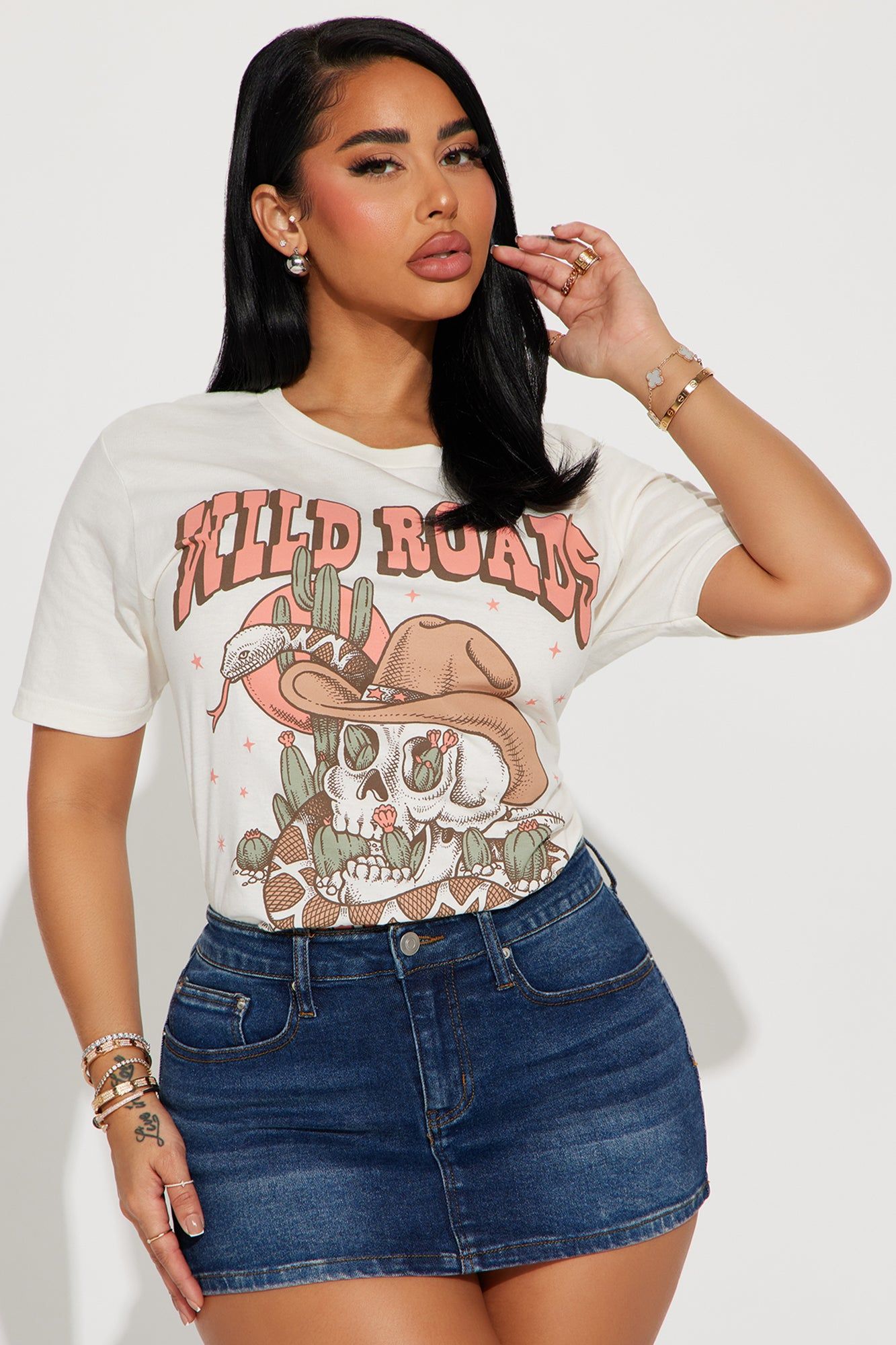 Wild Roads Graphic Tee - Ivory sold by Fashion Nova