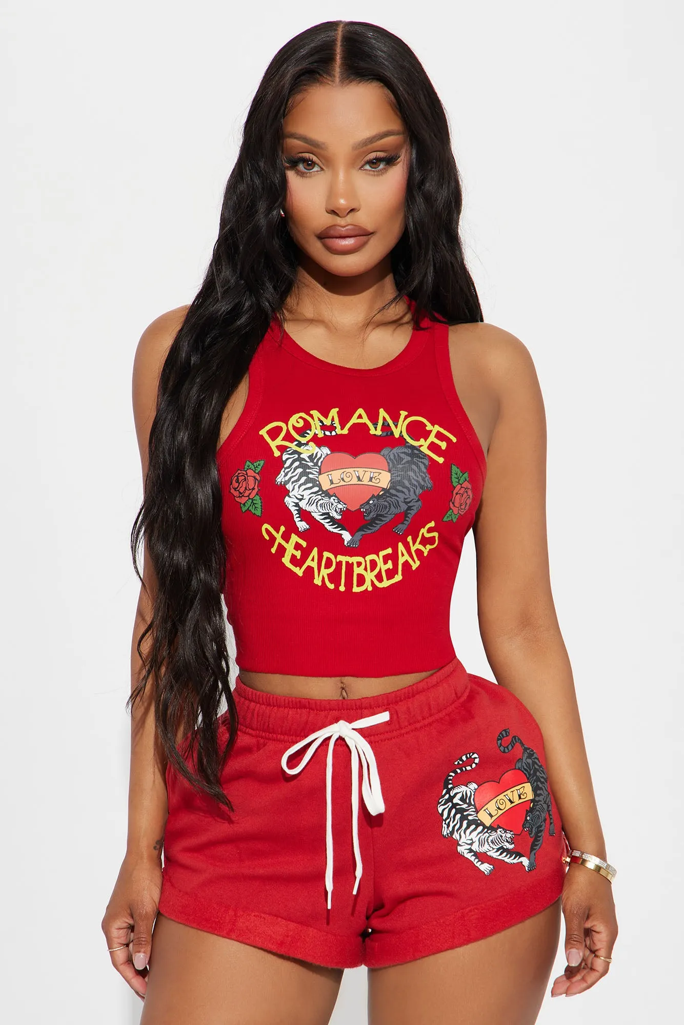 Heartbreaker Tiger Tank Top - Red sold by Fashion Nova