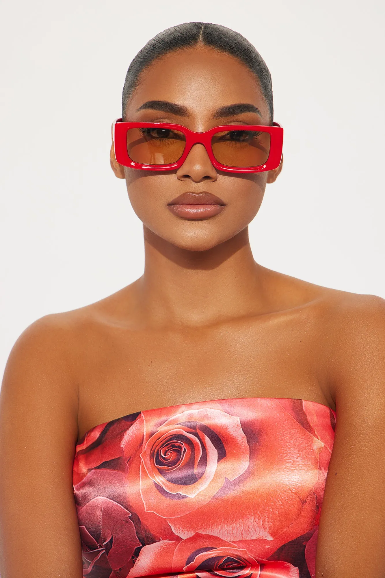 Dare Or Dare Sunglasses - Red sold by Fashion Nova