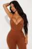 Keep My Cool Faux Suede Jumpsuit - Camel sold by Fashion Nova