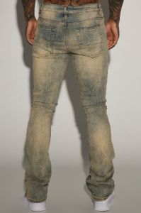 Lowkey Panel Stacked Skinny Flare Jeans - Medium Wash sold by Fashion Nova