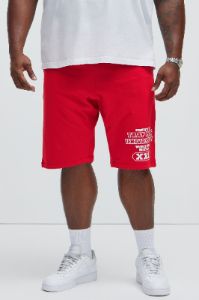 Trap Haus University Sweatshorts - Red sold by Fashion Nova
