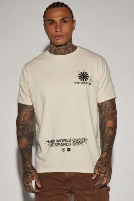 Futuristic Short Sleeve Tee - Tan sold by Fashion Nova