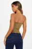 Doing It All Washed Denim Corset Top - Brown/combo sold by Fashion Nova
