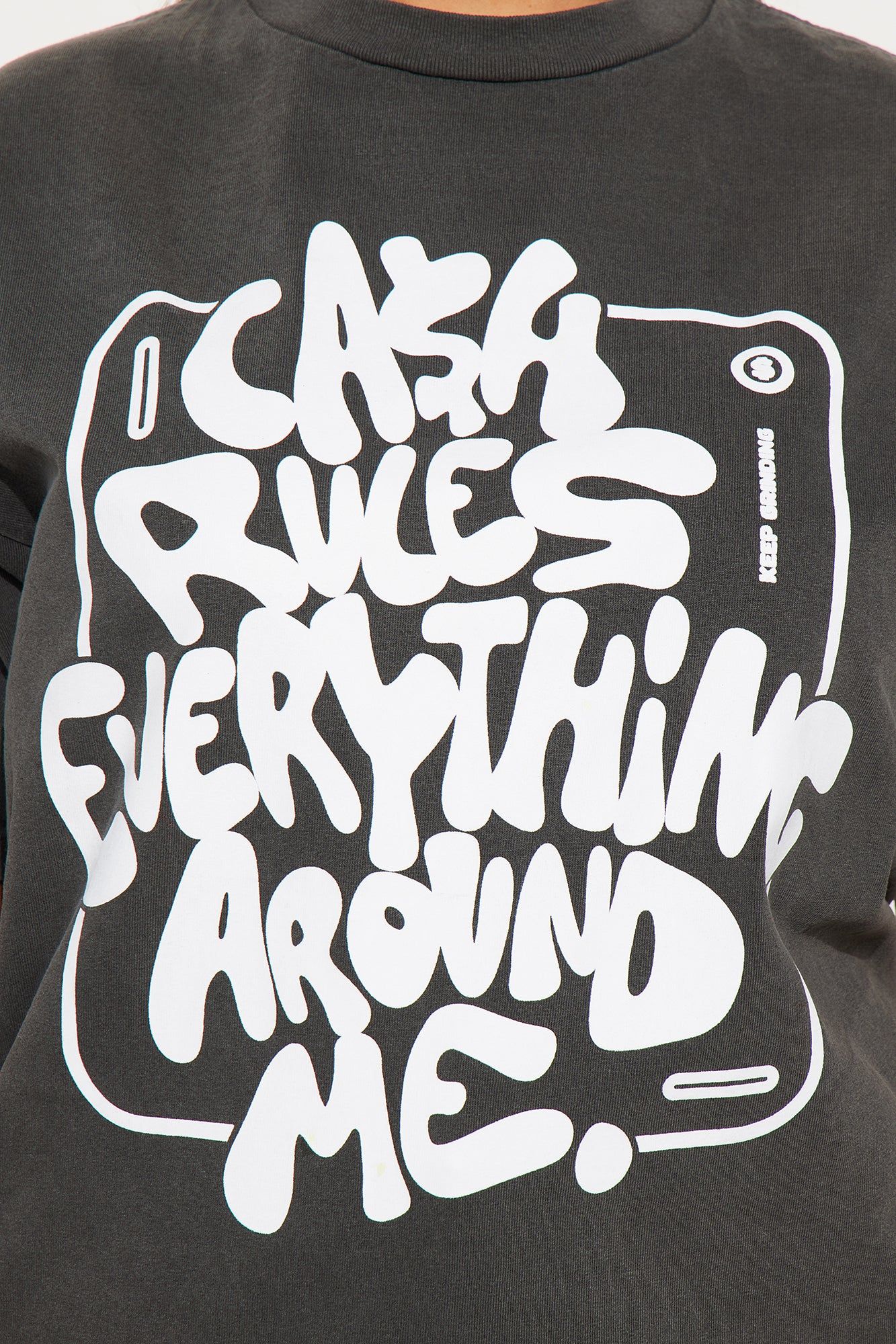 Cash Runs The World Tee - Black Wash sold by Fashion Nova product image thumbnail 2