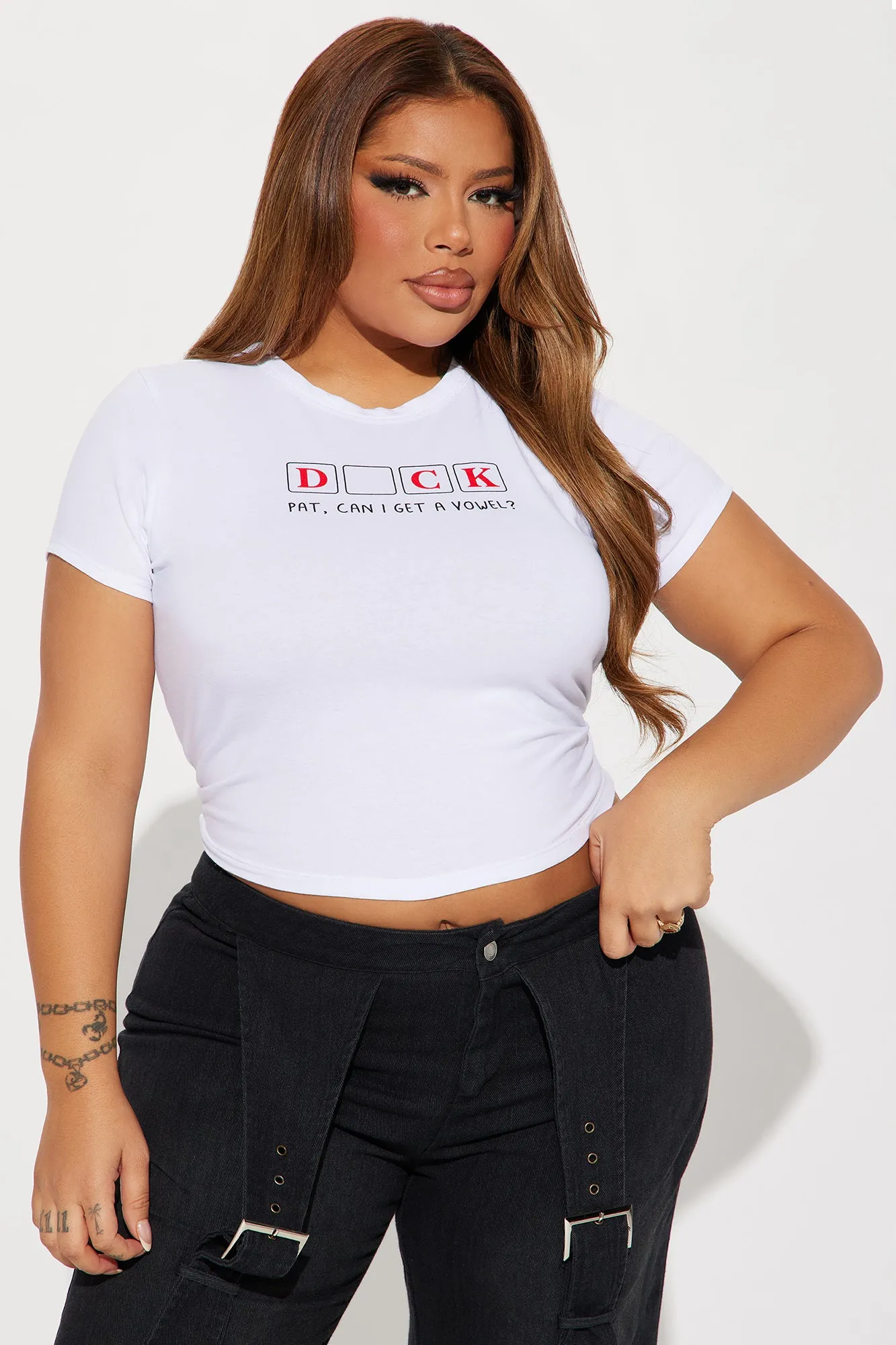 I'd Like To Buy A Vowel Tee - White sold by Fashion Nova product image thumbnail 5