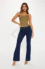 Doing It All Washed Denim Corset Top - Brown/combo sold by Fashion Nova