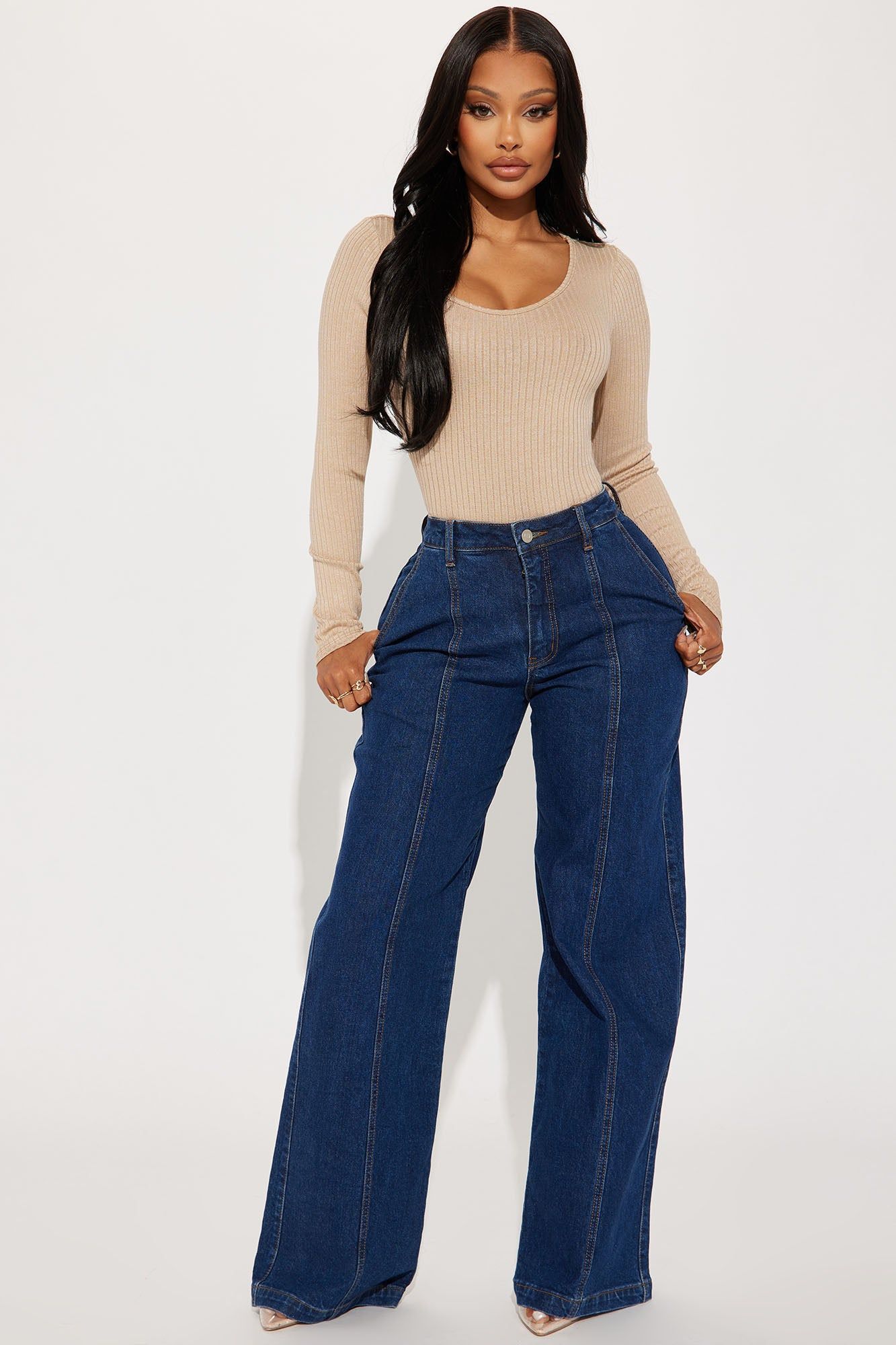 Emelia Ribbed Top - Sand sold by Fashion Nova product image thumbnail 2