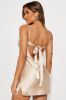 Sabrina Satin Mini Dress - Champagne sold by Fashion Nova