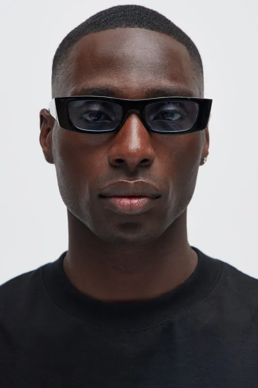 Vivid Vision Sunglasses - Black/Blue sold by Fashion Nova