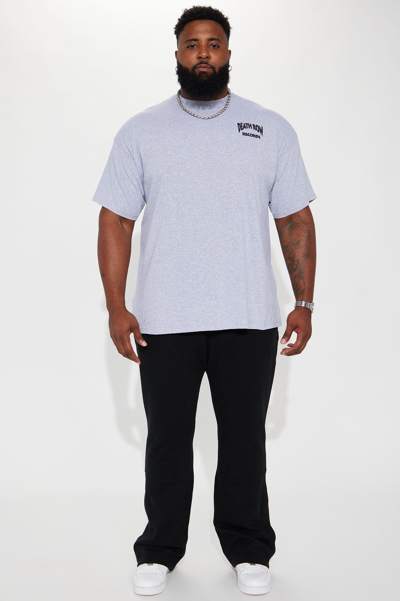 Death Row Records Greatest Hits Short Sleeve Tee - Grey sold by Fashion Nova product image thumbnail 6