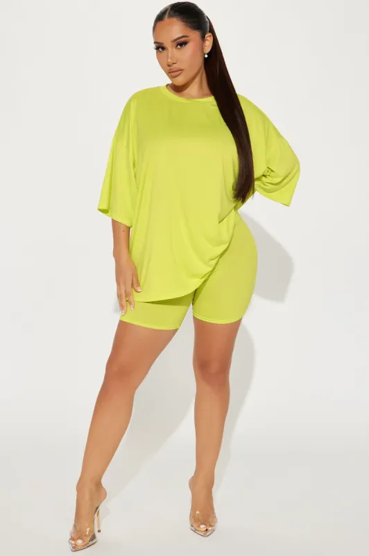 Casual Life Short Set - Chartreuse sold by Fashion Nova