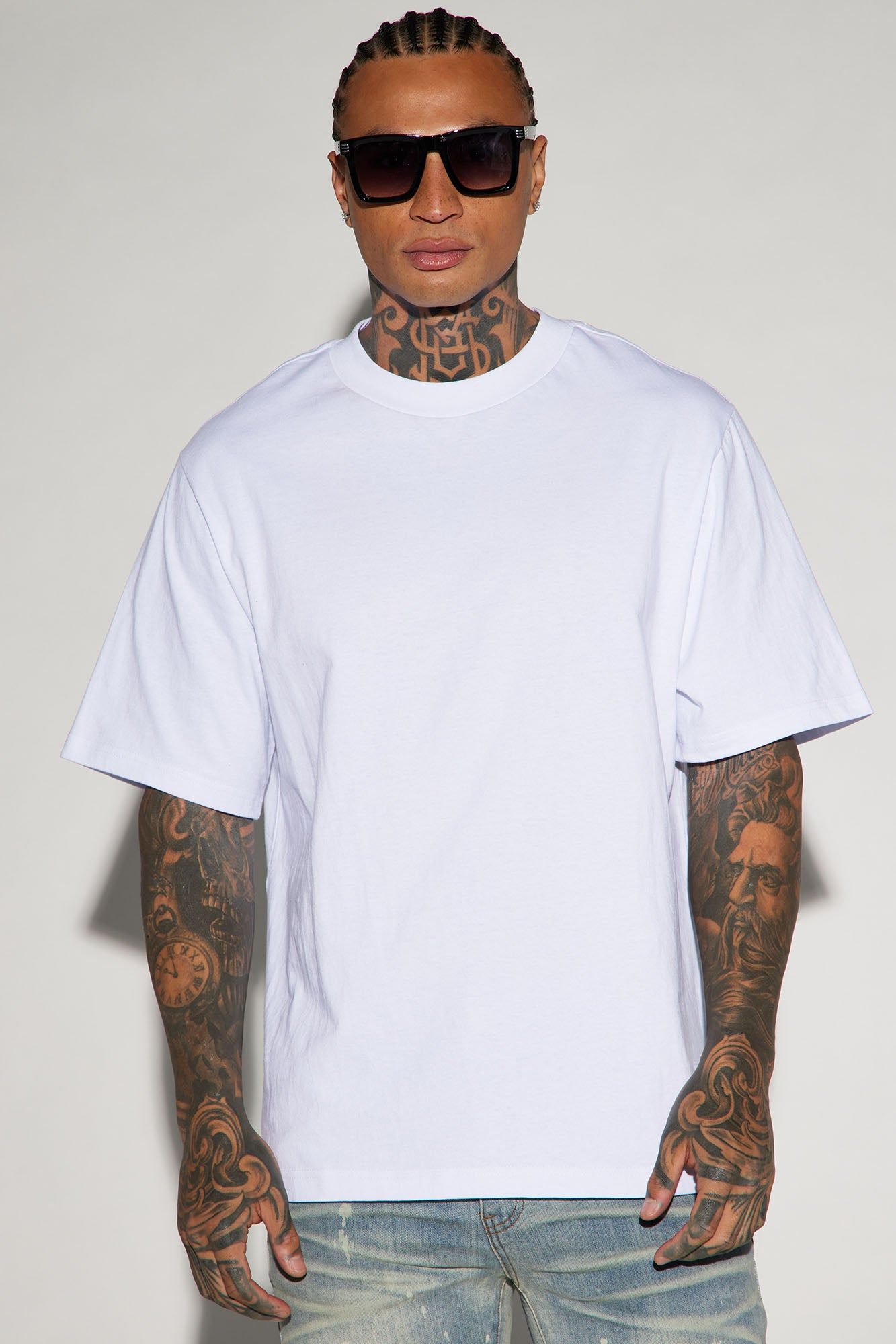 Oversized Heavyweight Short Sleeve Tee - White sold by Fashion Nova