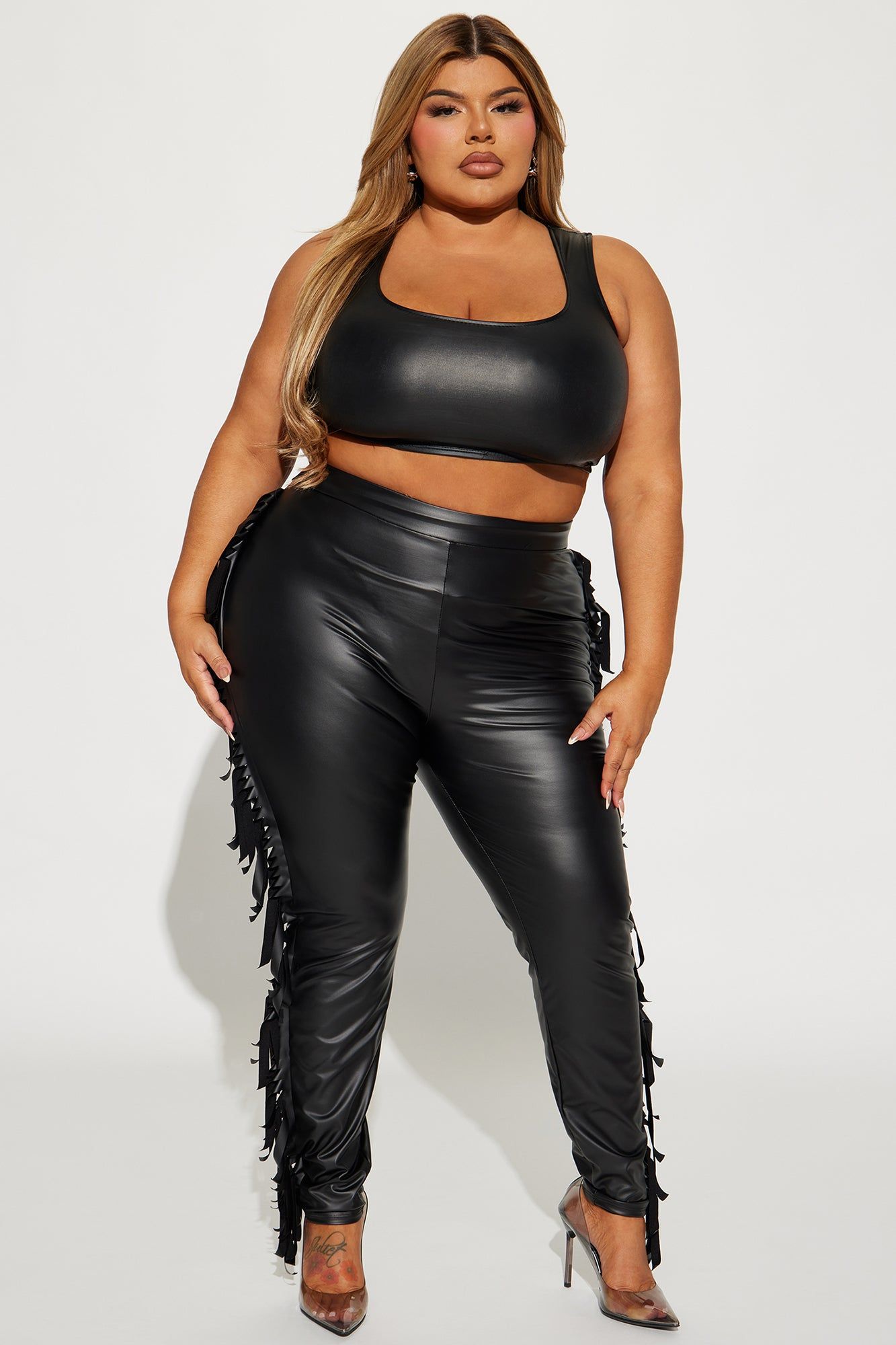Shaking It Fringe Legging - Black sold by Fashion Nova product image thumbnail 4