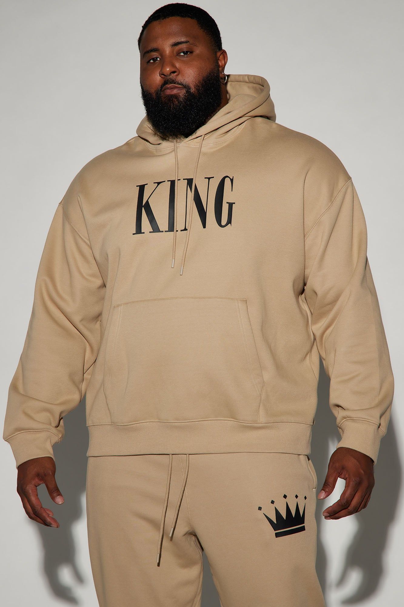 Family Goals King Hoodie Taupe Parallel