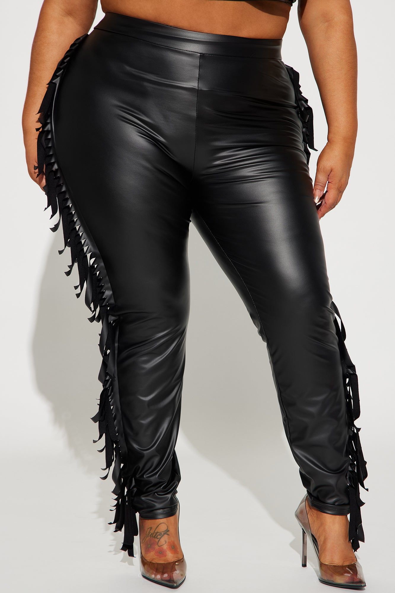 Shaking It Fringe Legging - Black sold by Fashion Nova product image thumbnail 5