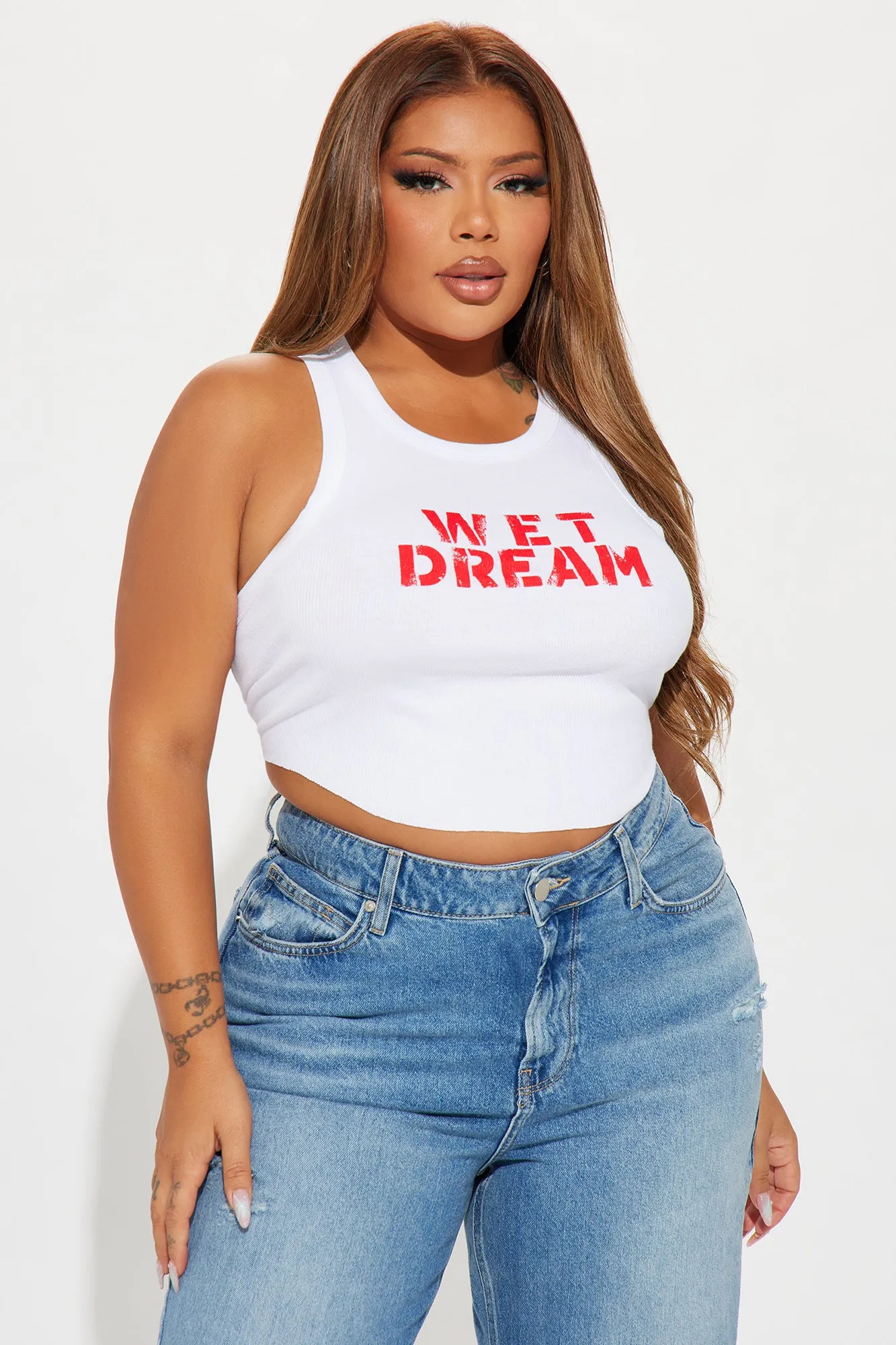 Wet Dream Ribbed Top - White sold by Fashion Nova product image thumbnail 4