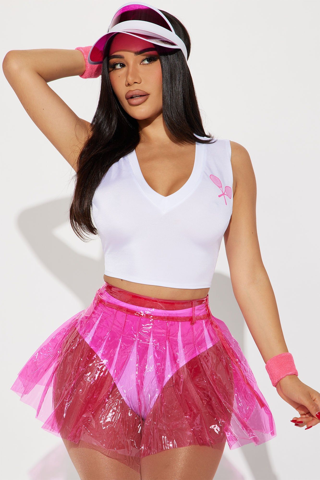 Serve These Looks 5 Piece Costume Set - White/Pink sold by Fashion Nova product image thumbnail 2