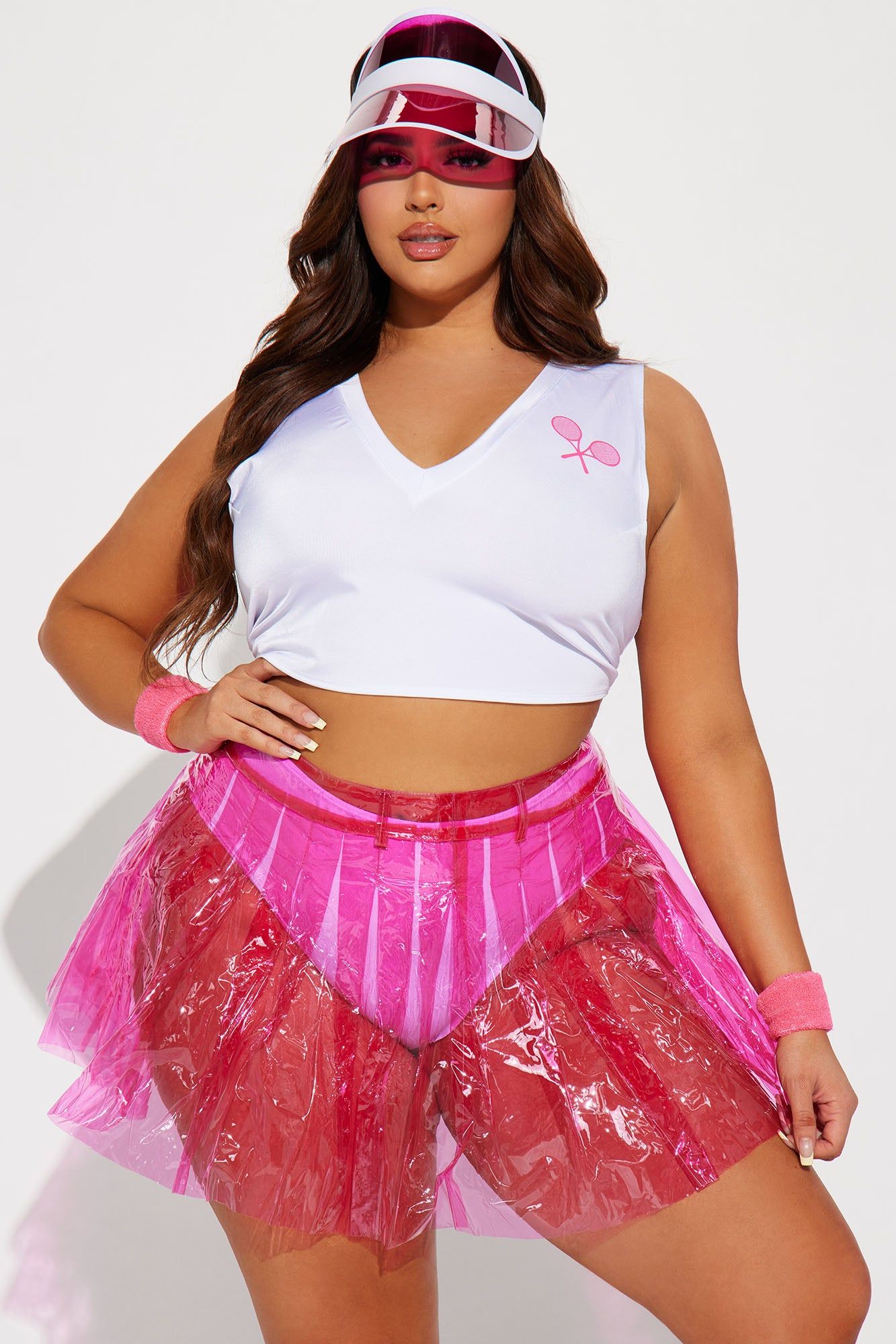 Serve These Looks 5 Piece Costume Set - White/Pink sold by Fashion Nova product image thumbnail 5