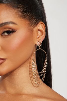 Night Life Shine Earrings - Gold sold by Fashion Nova