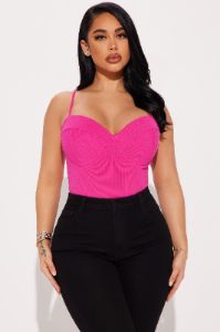 Take It All In Bodysuit - Fuchsia sold by Fashion Nova