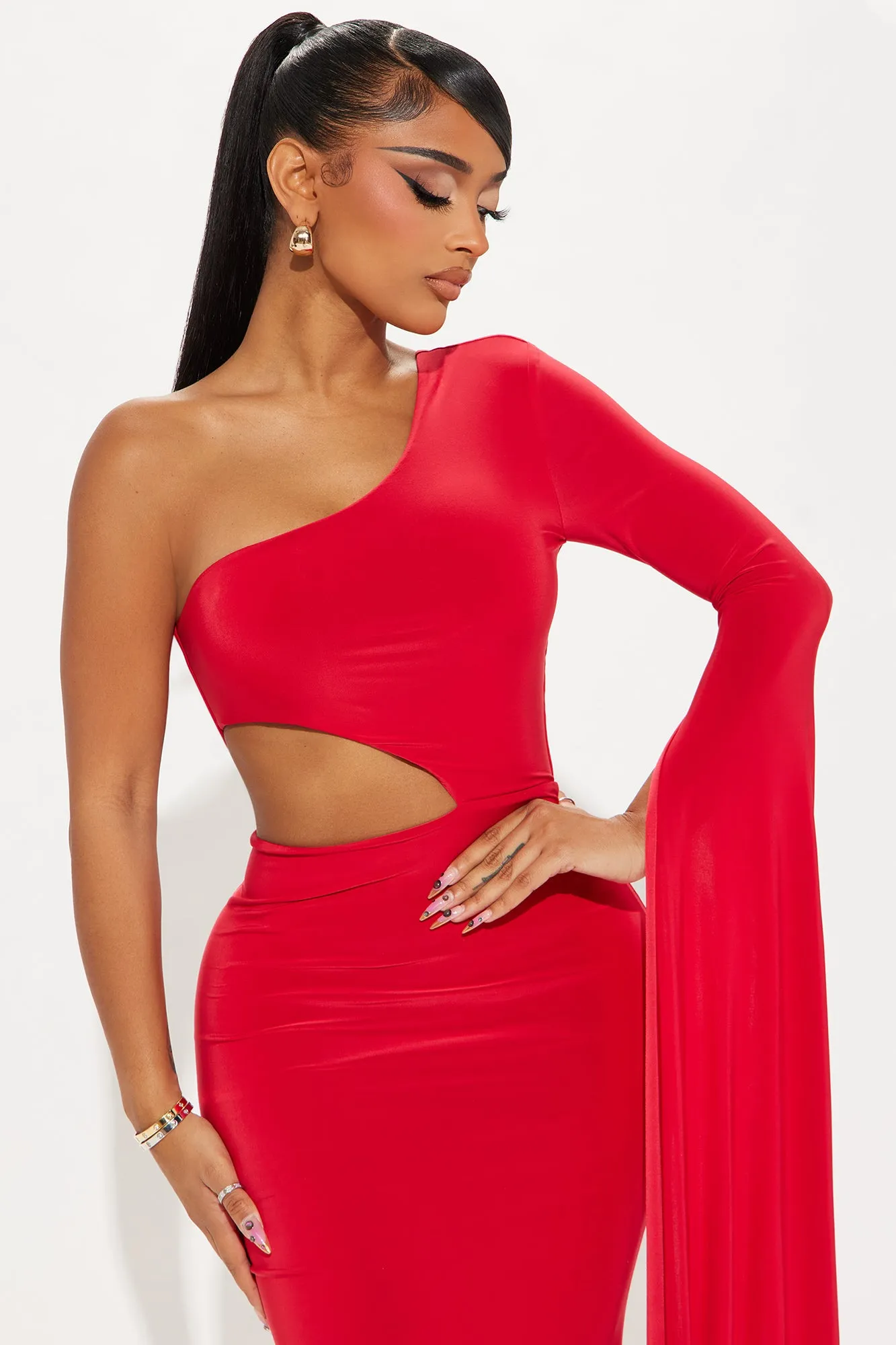 Not The Drama Gown - Red sold by Fashion Nova product image thumbnail 2