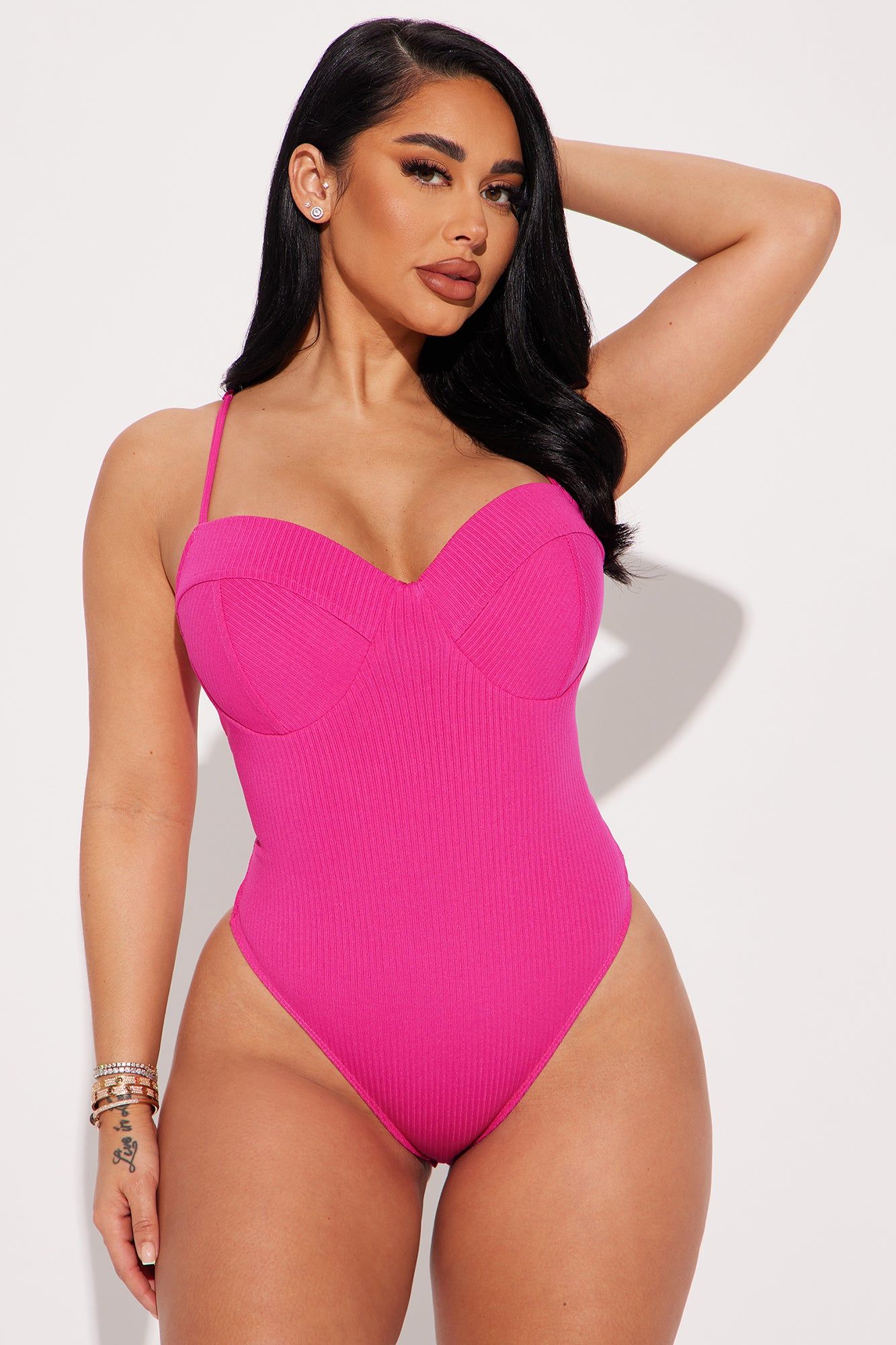 Take It All In Bodysuit - Fuchsia sold by Fashion Nova