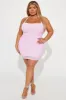Alexa Rhinestone Mini Dress - Pink sold by Fashion Nova