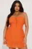 Cora Crepe Mini Dress - Orange sold by Fashion Nova