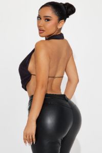 Country Girl Cowl Neck Top - Black sold by Fashion Nova