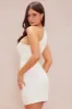 Leather Georgina Mini Dress - Cream sold by Fashion Nova
