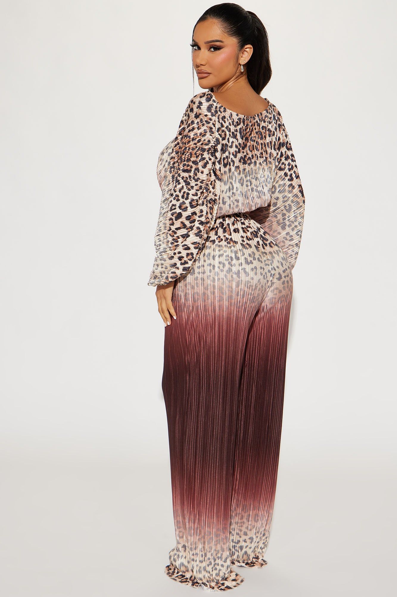 Sassy Attitude Satin Pant Set - Brown Combo sold by Fashion Nova product image thumbnail 3