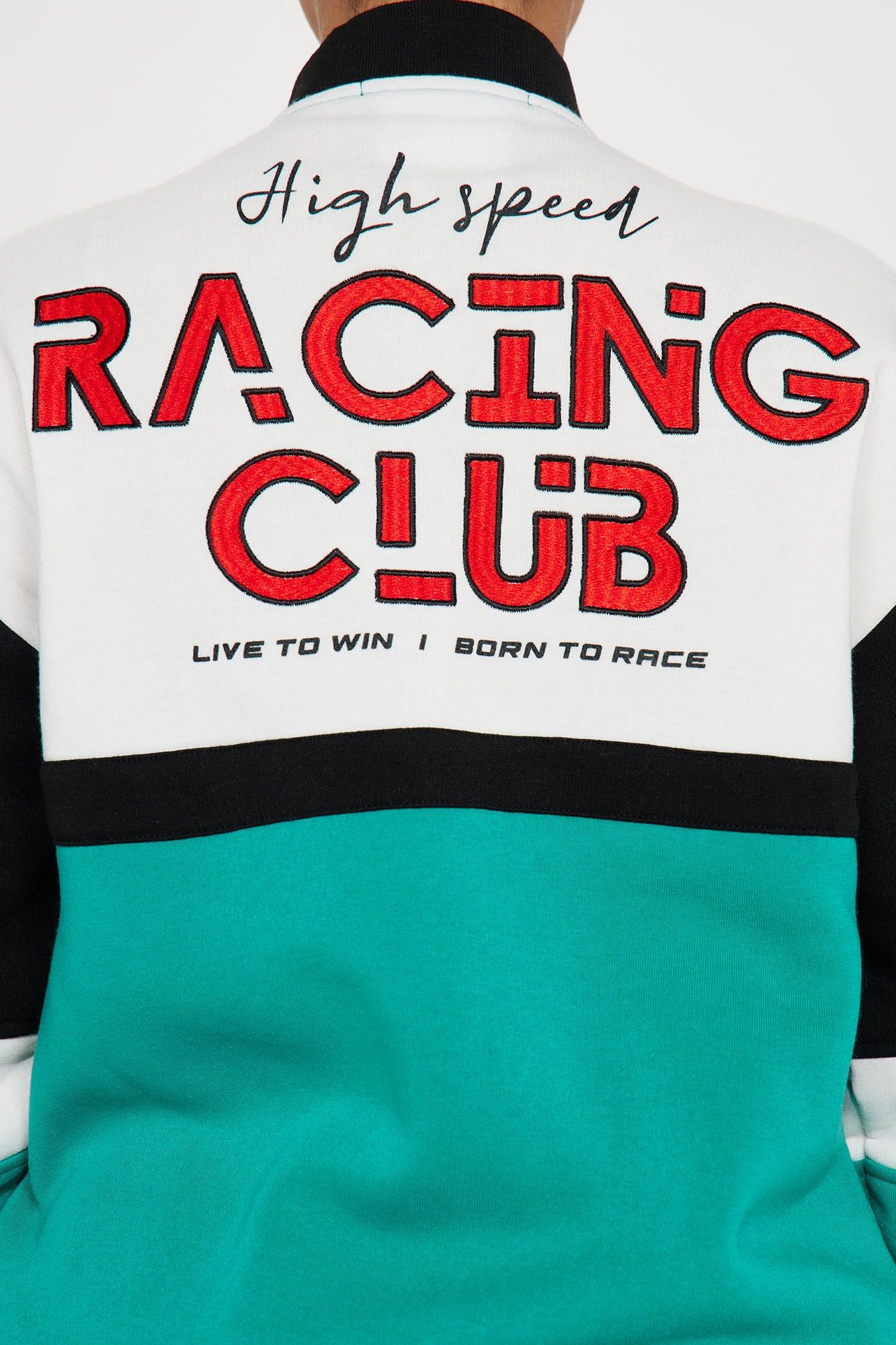 Start Your Engines Bomber Jacket - Green/combo sold by Fashion Nova product image thumbnail 7