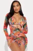 Junie 3 Piece Bikini Set - Multi Color sold by Fashion Nova