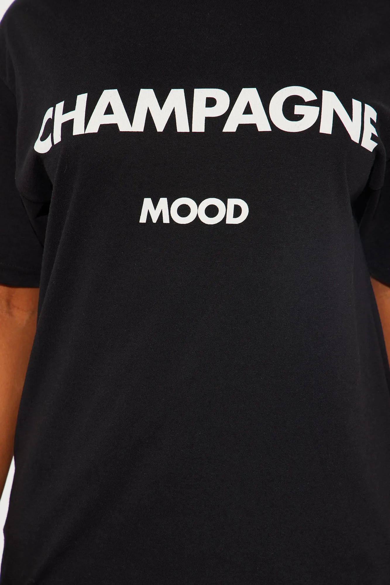 Champagne Mood Oversized Tee - Black sold by Fashion Nova product image thumbnail 3