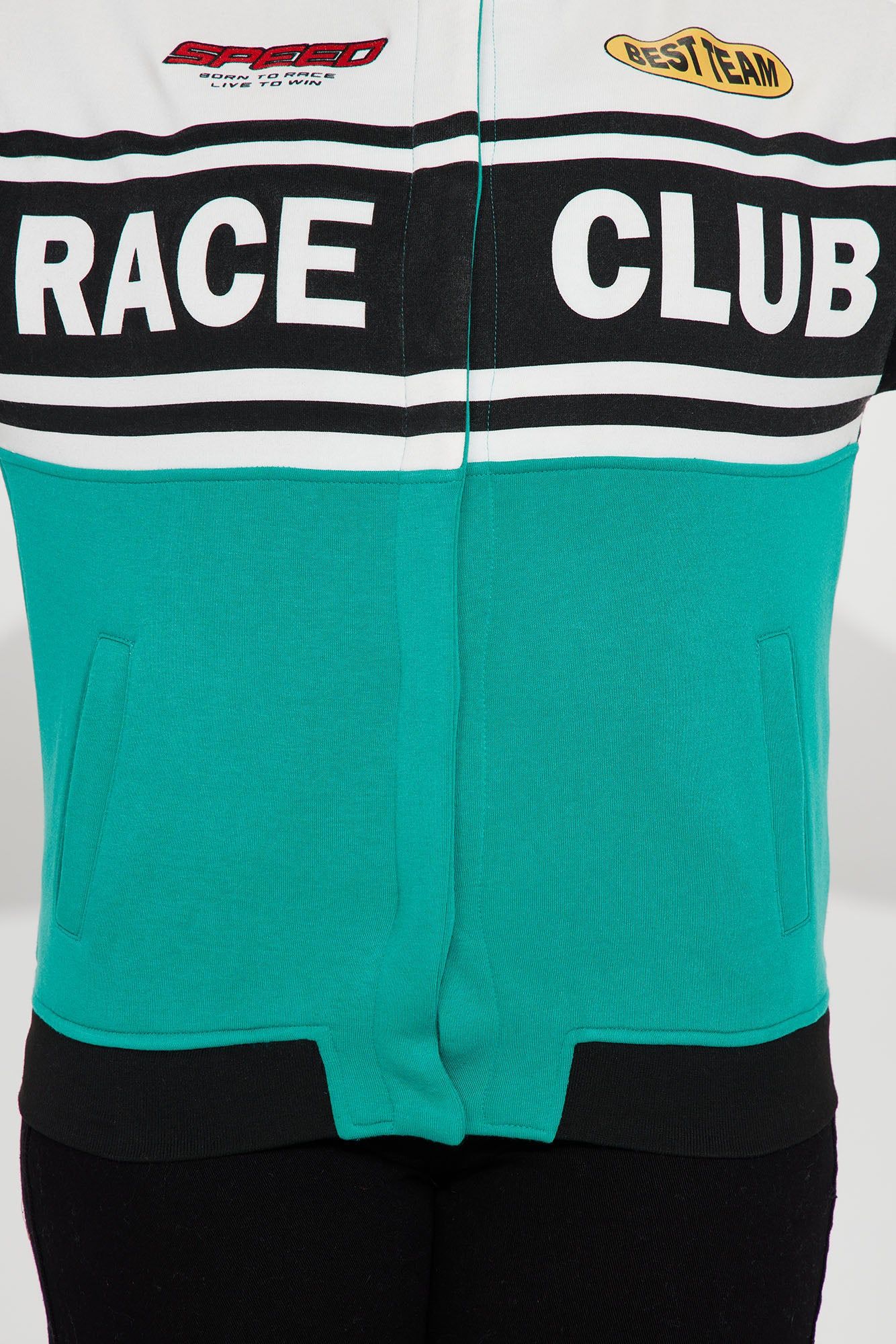 Start Your Engines Bomber Jacket - Green/combo sold by Fashion Nova product image thumbnail 3