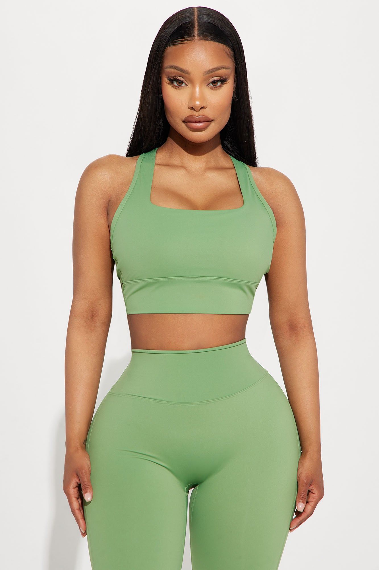 Stay Balanced Sports Bra - Sage sold by Fashion Nova