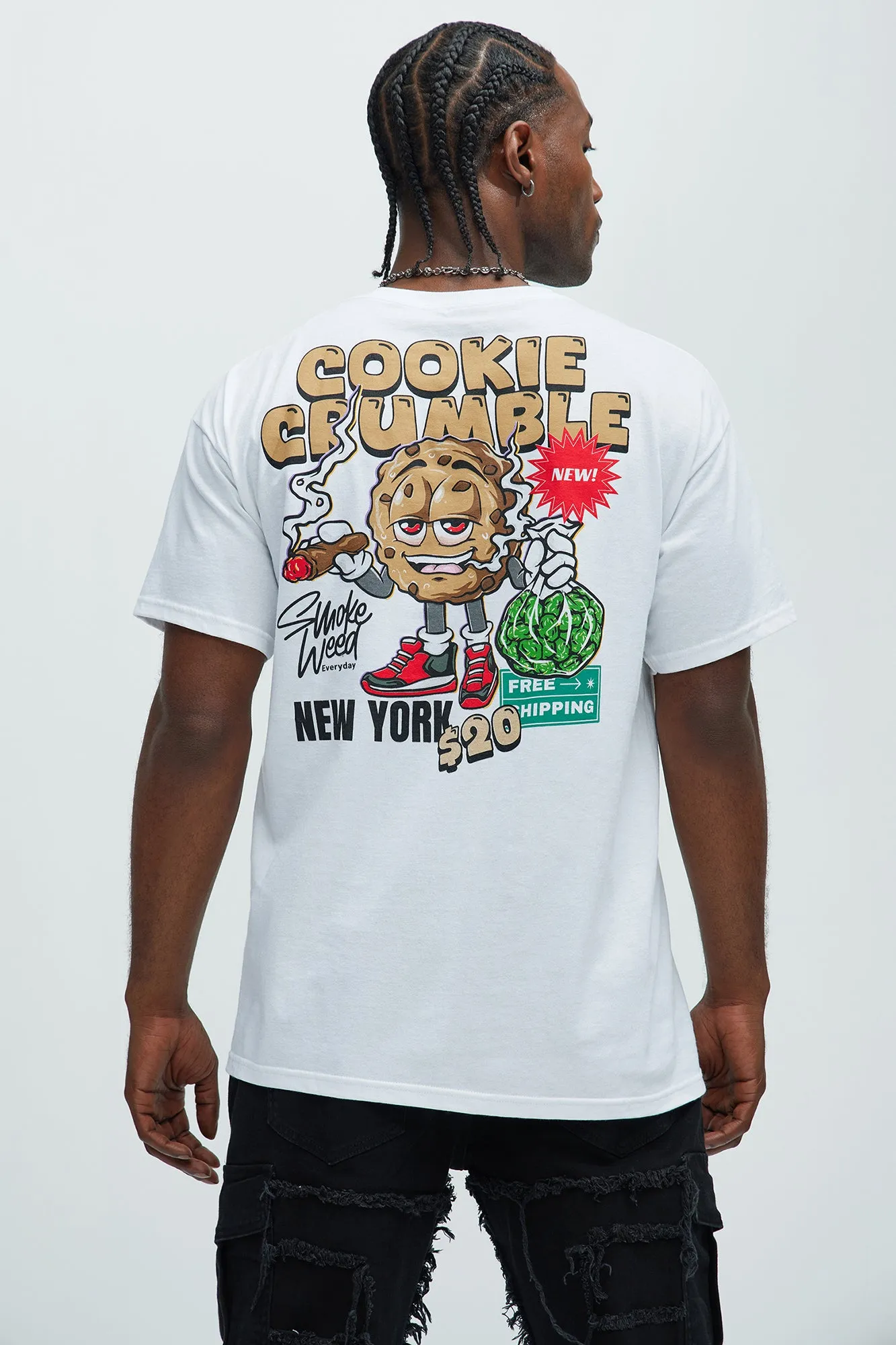 Cookie Crumble Short Sleeve Tee - White sold by Fashion Nova