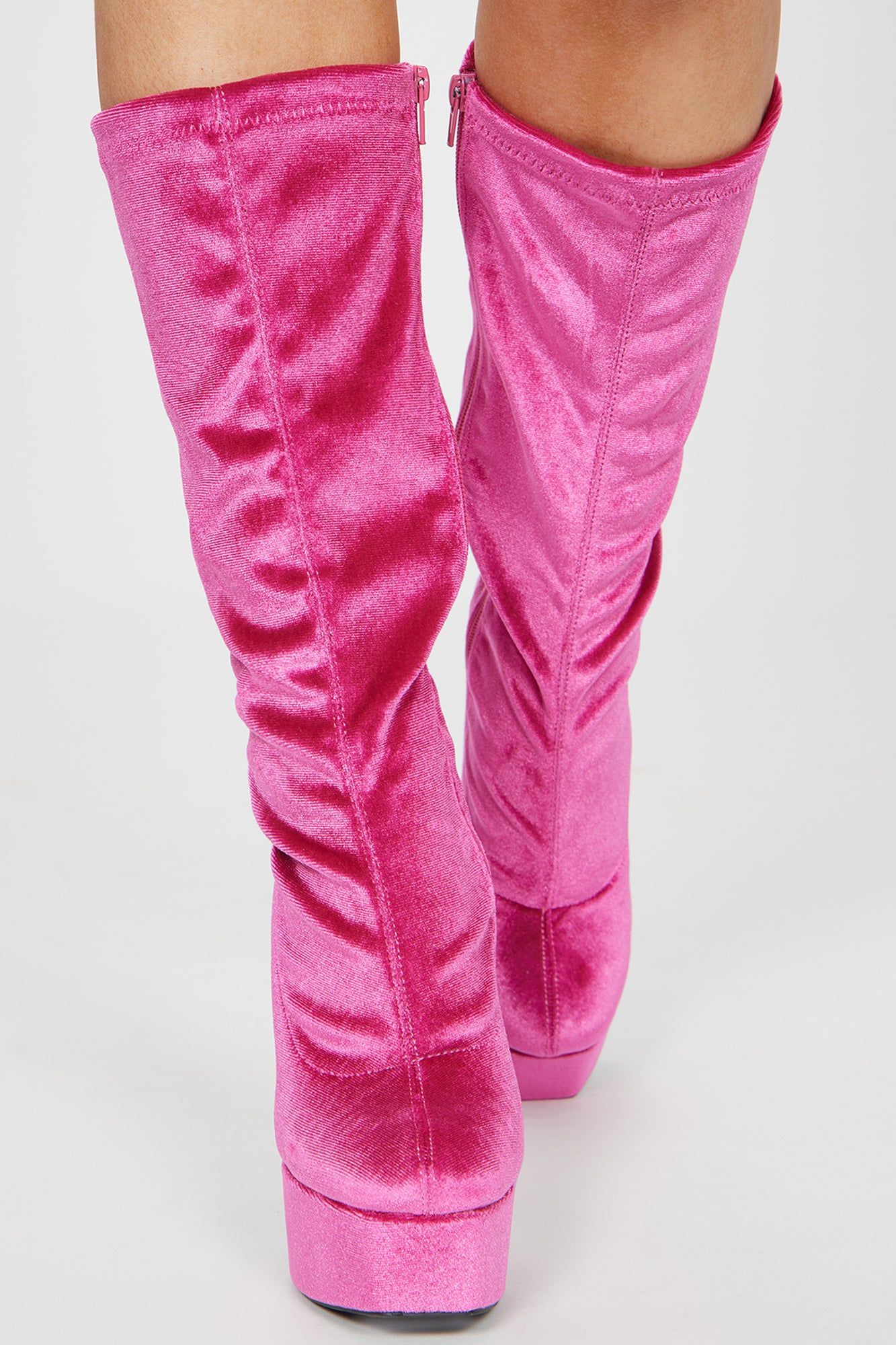 Fun Nights Knee High Heeled Boots - Pink sold by Fashion Nova product image thumbnail 2