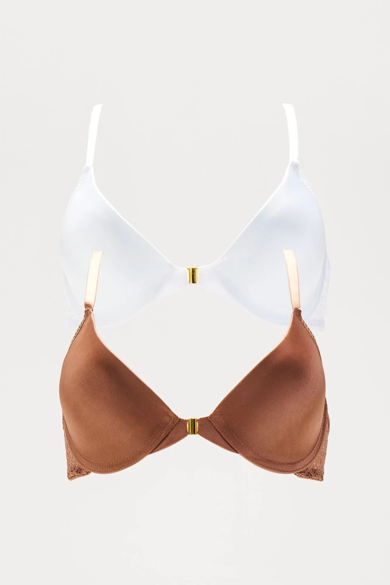 Keep Them Staring Racerback 2 Pack Push Up Bras - White/combo sold by Fashion Nova