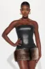 A Different Breed Faux Leather Mini Dress - Black sold by Fashion Nova