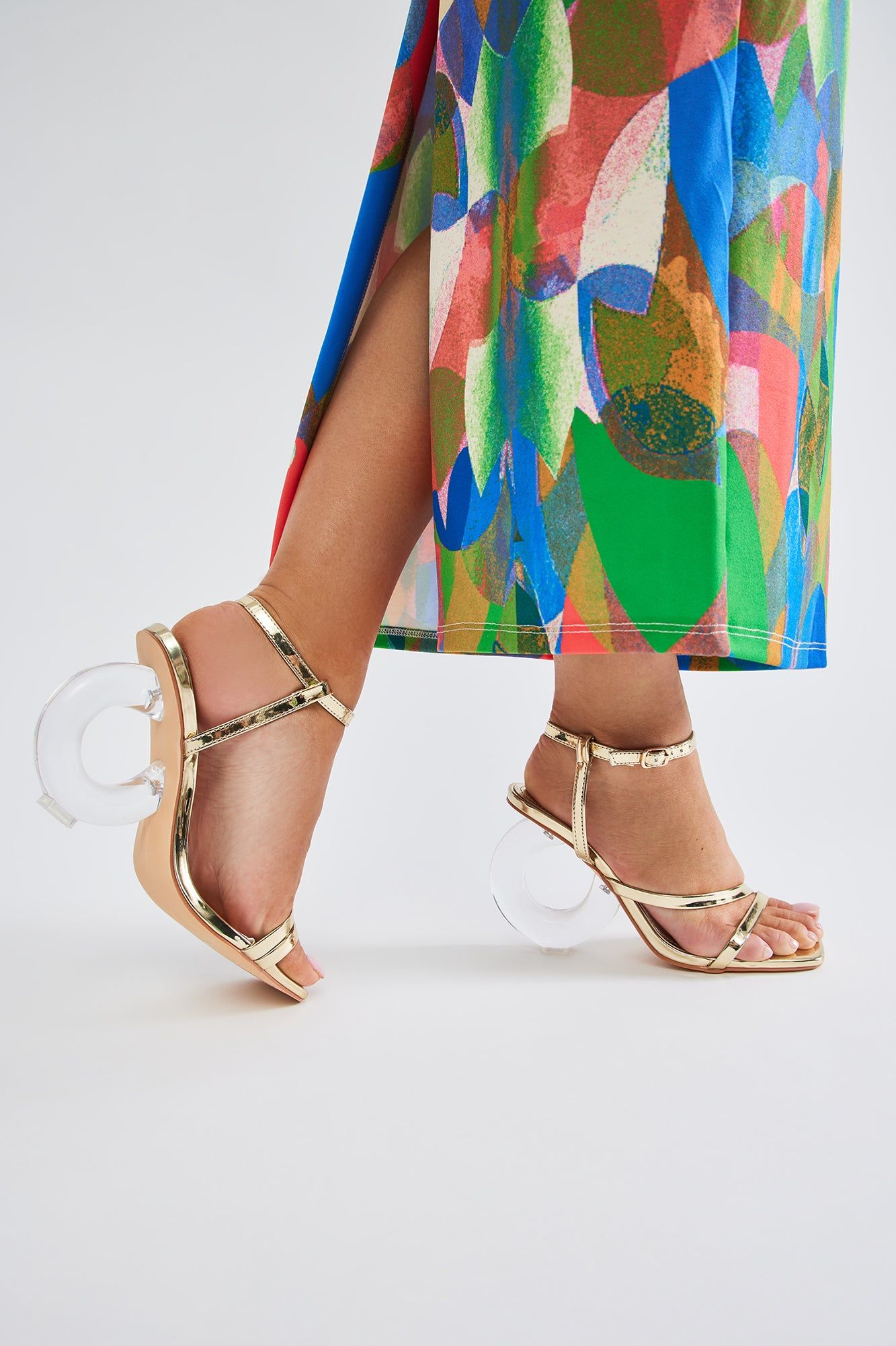 Give Me A Ring Square Toe Heels - Gold sold by Fashion Nova product image thumbnail 2
