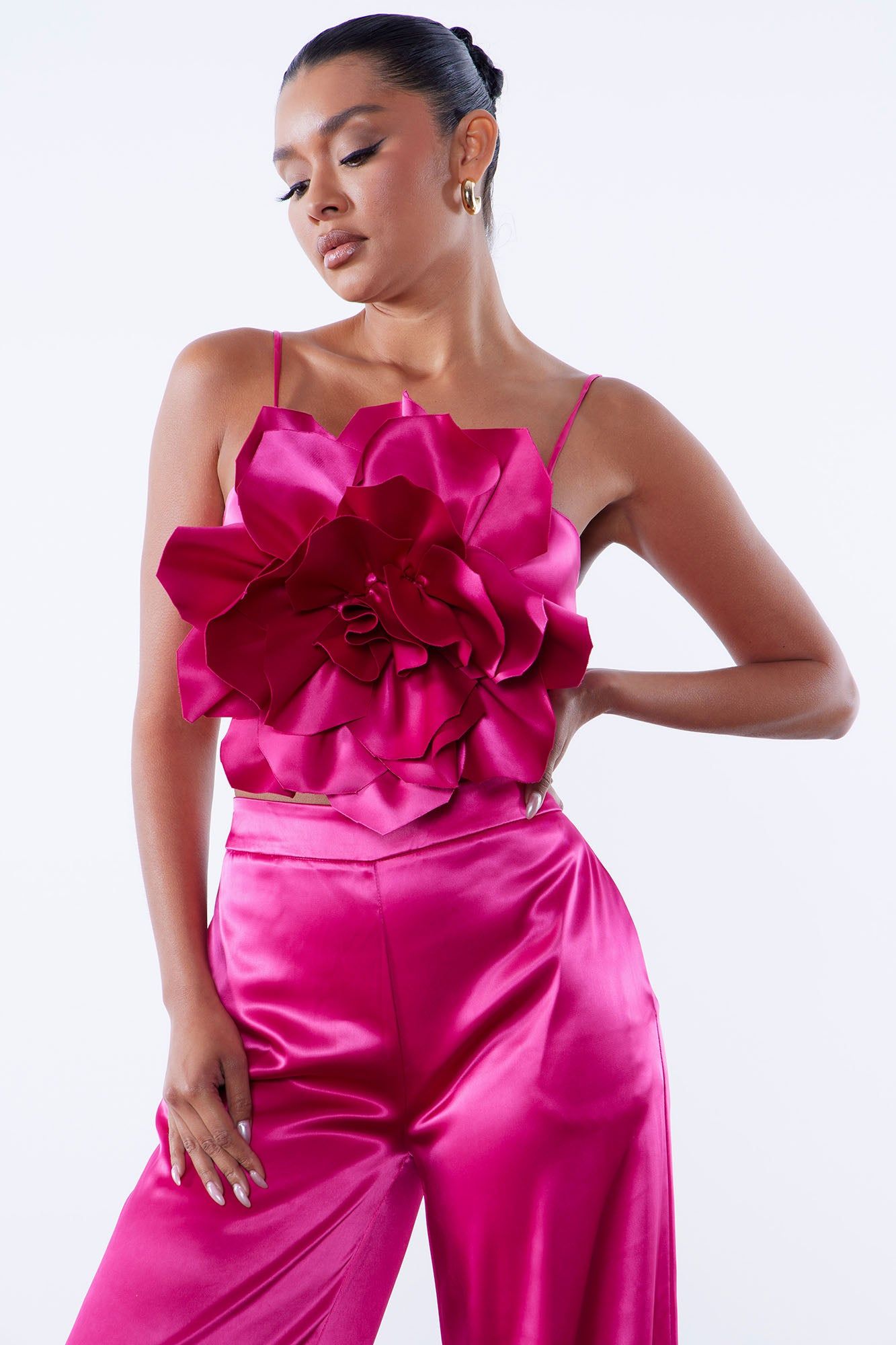 Rosalia Flower Pant Set - Magenta sold by Fashion Nova product image thumbnail 2