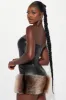 A Different Breed Faux Leather Mini Dress - Black sold by Fashion Nova