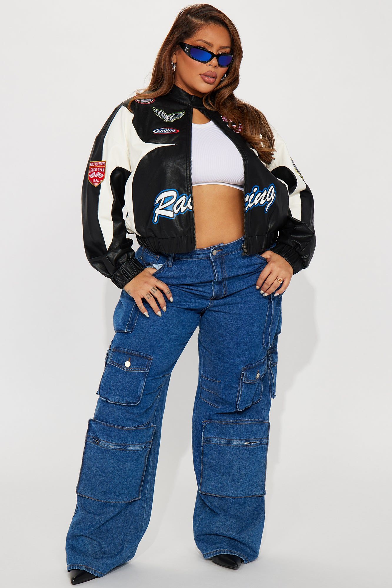 Racer Girl Bomber Jacket - Black/combo sold by Fashion Nova product image thumbnail 8