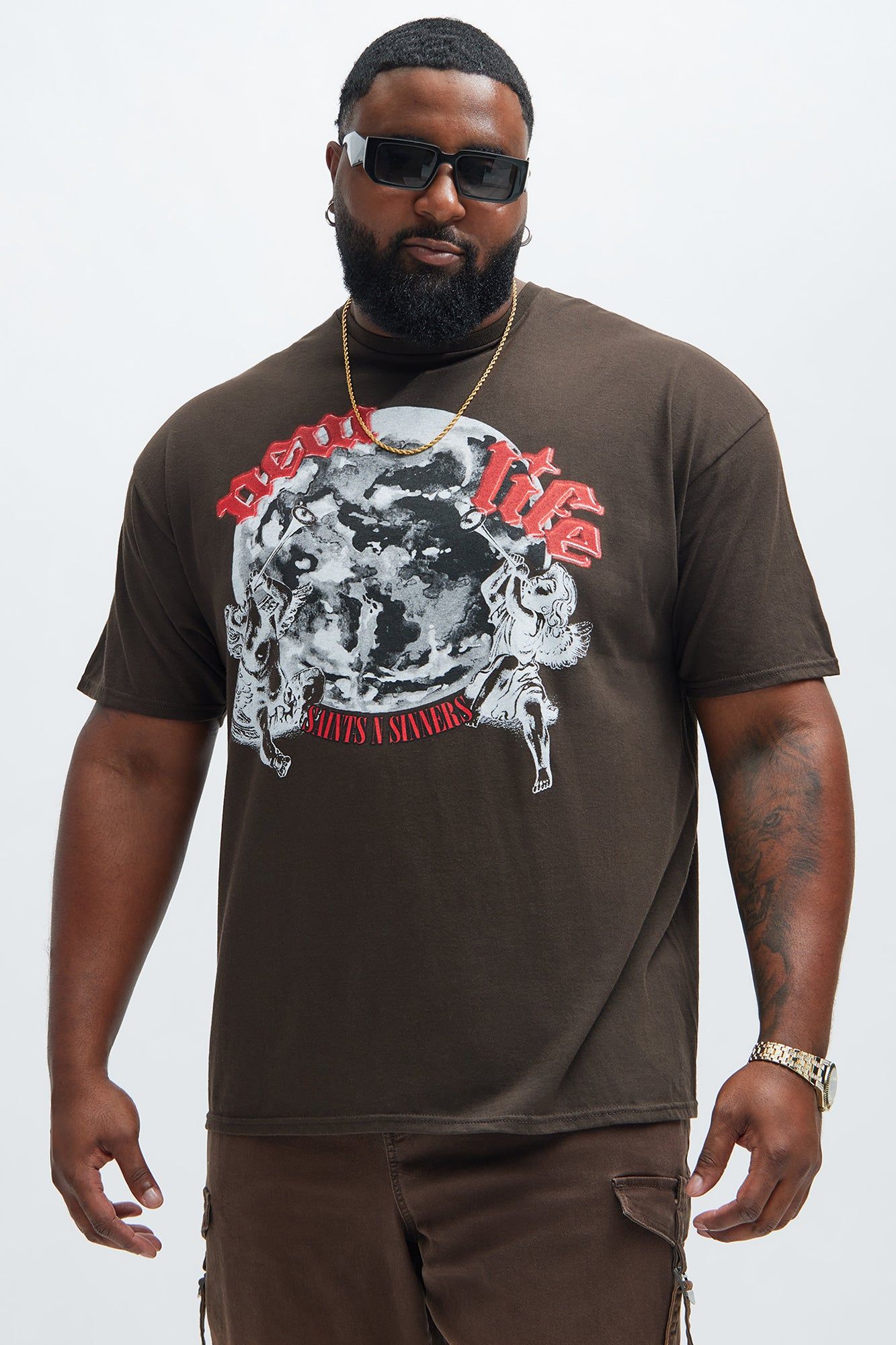 Big Hill Peaks Short Sleeve Tee - Chocolate sold by Fashion Nova product image thumbnail 4